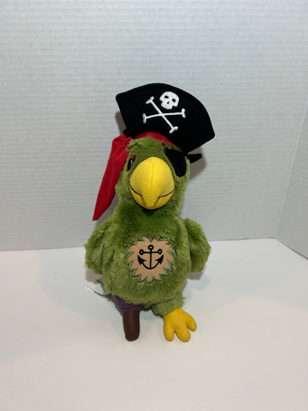Disney Parks Pirates of The Caribbean Peg Leg Parrot 11" Stuffed Plush Bird